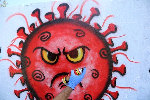 جدارية  فايروس كورونا