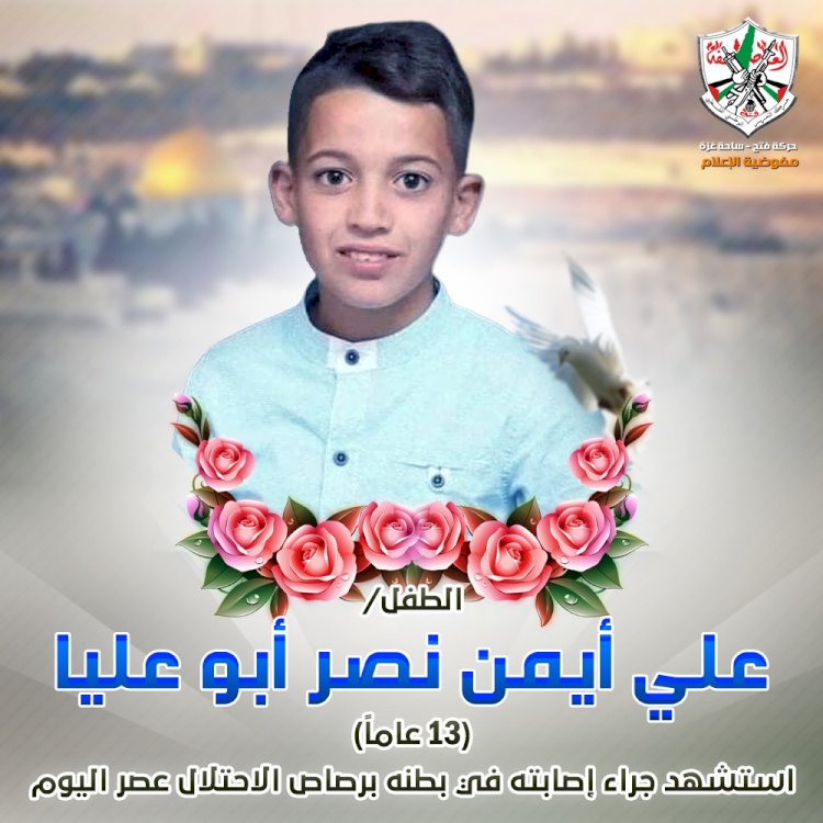 الشهيد الطفل علي أيمن أبوعليا