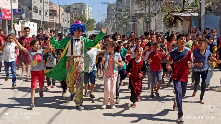 مجلس الشباب ينفذ فعاليات دعم نفسي للاطفال في شمال غزة 