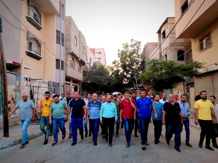 حركة  فتح  بمحافظة الشمال تقدم واجب العزاء لعائلة درويش