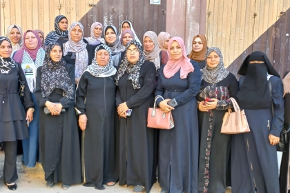 مجلس المرأة بمحافظة الشمال ينفذ جولة ميدانية لمؤازرةً عوائل الشهداء أثر العدوان الإسرائيلي على القطاع
