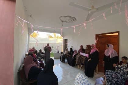 مجلس المرأة في حركة فتح ينظم ورشة توعوية بعنوان " فحصك المبكر أمل وأمان" في المحافظة الوسطى