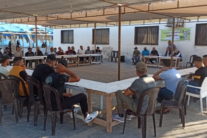 لجنة الأنشطة والفعاليات بساحة غزة تُنظم لقاءً مع وحدة العمليات