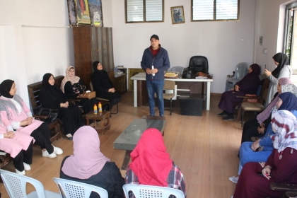 مجلس المرأة في حركة فتح بمحافظة غزة ينفذ لقاء بعنوان " الأبتزاز الإلكتروني" 