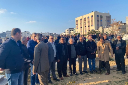 بالصور: قيادة حركة فتح بساحة غزة تشارك في تشييع المناضل اللواء أدهم عابد إلى مثواه الأخير