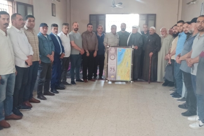 بالصور: لجنة اللاجئين بساحة غزة تستكمل سلسلة زياراتها لمخاتير عائلات قطاع غزة