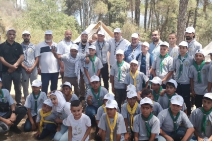 بالصور: افتتاح المخيم الكشفي السنوي لكشافة الكوفية في لبنان تحت عنوان 'مخيم جنين الكشفي'