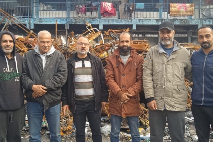 اللجنة الوطنية للشراكة والتنمية تنفذ مبادرة لمساعدة النازحين في مركز إيواء خليفة بن زايد شمال غزة