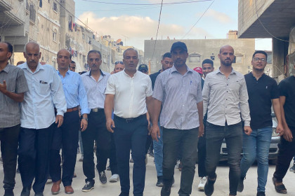 تيار الإصلاح الديمقراطي في حركة فتح بمحافظة خان يونس يؤدي واجب العزاء بوفاة الحاج عبدالله أبو ستة