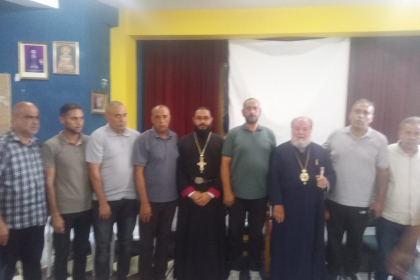 وفد من تيار الإصلاح الديمقراطي بساحة غزة يعزي كنيسة الروم الأرثوذكس باستشهاد ميساء وماري عبود