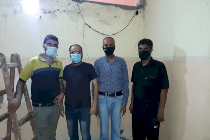 مبادرة لإضاءة ثلاث منازل في مخيم جباليا ضمن مبادرة " شمعة في الظلام " 