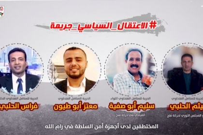 إدانة واسعة لاعتقال أمن السلطة قيادات فتح بالضفة الغربية