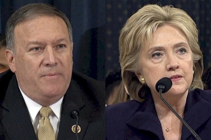 بعد هجوم ترامب ضده..بومبيو يتعهد بنشر رسائل مثيرة للجدل لهيلاري كلينتون