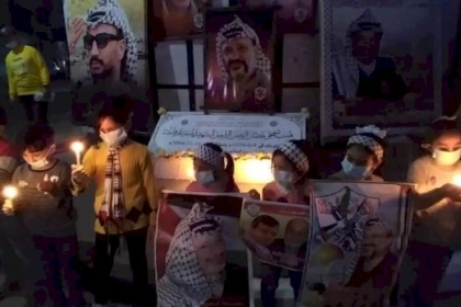بالصور: أشبال وزهرات حركة فتح تضيء الشموع في الذكرى 16 للزعيم الخالد ياسر عرفات