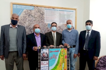 لجنة المجتمع المدنى تزور رئيس مكتب الأونروا في محافظة الشمال