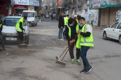 الشبيبة الفتحاوية بمحافظة الشمال تنظم يوماً تطوعيًا لتنظيف وتزيين شوارع منطقة الشهيد فضل ريحان