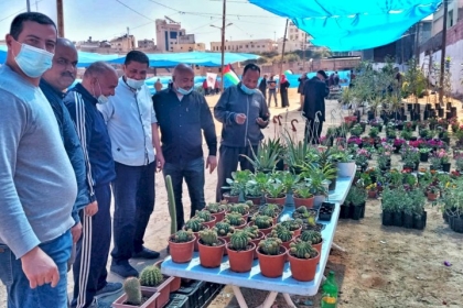 مجلس العمال بمحافظة غزة يشارك في افتتاح معرض بزار الربيع للزهور الفلسطينية