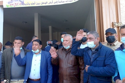 قيادة محافظة خانيونس يهنئون القائد سليمان ابومطلق بمناسبة عودته الى أرض الوطن