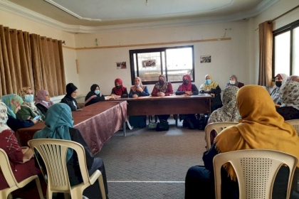 مجلس المرأة بساحة غزة ينفذ سلسلة من الزيارات ضمن مبادرة "سحورك علينا"  في محافظة  خان يونس