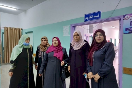 مجلس المرأة ساحة غزة ينفذ  زيارة ميدانية للجريحات بمستشفى الإندونيسي وبيت حانون