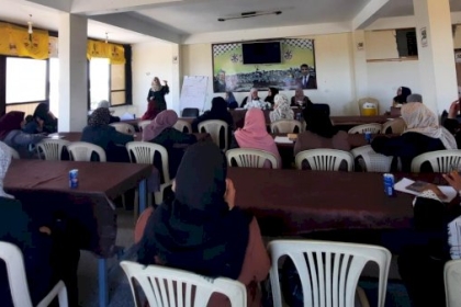 لجنة المؤسسات والمراكز النسوية في مجلس المرأة  بمحافظة خانيونس تنفذ لقاء تثقيفي