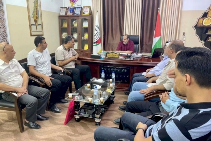 وفد من تيار الاصلاح ساحة غزة بمحافظة رفح  يزور  بلدية رفح ويناقش عدد من القضايا