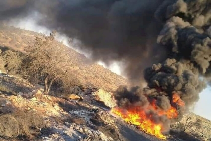 حريق في مستوطنة يتسهار جنوب نابلس