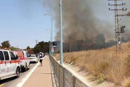 شاهد: حريق كبير في مستوطنة إسرائيلية