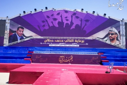 يُبث الساعة الثامنة مساءاً عبر قناة الكوفية ...   القائد دحلان يرعى احتفال "فوج المستقبل" لتكريم أوائل الثانوية العامة