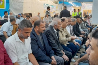 حركة فتح بساحة غزة تقدم واجب العزاء لعائلتي أبو رجيلة وأبو ظريفة