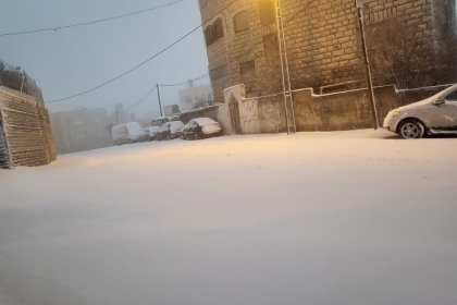 ثلوج كثيفة على جبل الشيخ