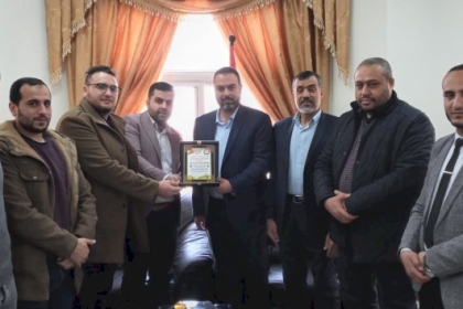 "لجنة المكاتب الحركية في ساحة غزة" تهنئ وكيل وزارة العدل بمنصبه الجديد وتوجه رسالة شكر لدائرة النقابات بالوزارة