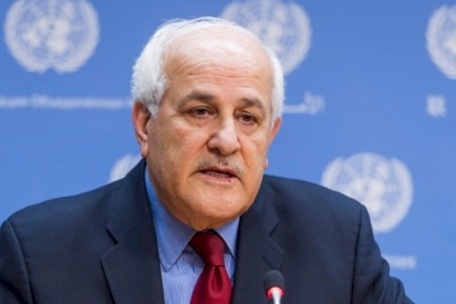 مندوب فلسطين لدى الأمم المتحدة  يطالب المجتمع الدولي باتخاذ إجراءات عاجلة لوقف إراقة دماء شعبنا