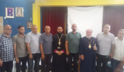 وفد من تيار الإصلاح الديمقراطي بساحة غزة يعزي كنيسة الروم الأرثوذكس باستشهاد ميساء وماري عبود