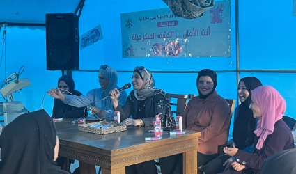 لحنة الصحة بتيار الإصلاح الديمقراطي في ساحة غزة تستكمل حملة "الفحص المبكر لسرطان الثدي"