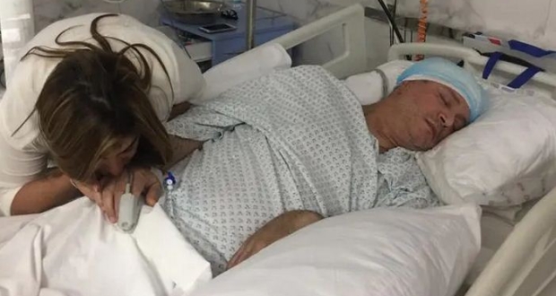 إيمان البحر درويش في فراش المرض