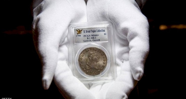 مزاد لبيع نسخة لدولار فضي يعود لعام 1794