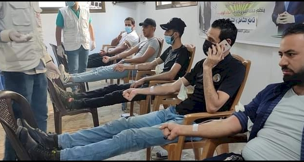 غزة:مجلس العمال داخل بنك الدم