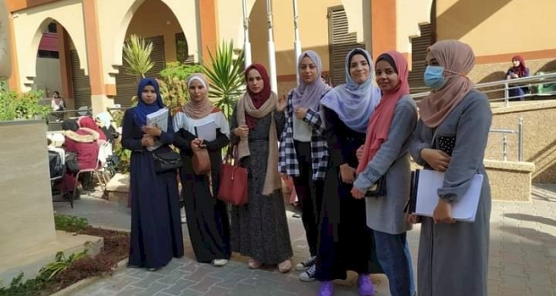 غزة:ماجدات الشبيبة بمحافظة غزة ،جامعة الأقصى ينفذن حملة كتابك علينا